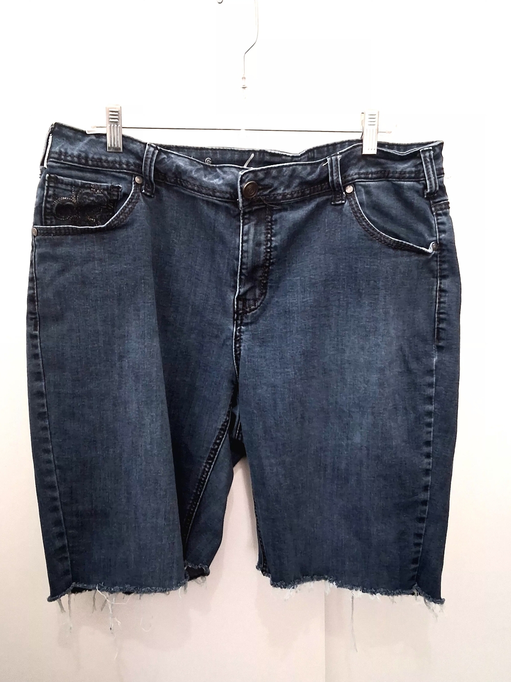 Lane Bryant Dark Blue Denim Jean Shorts Customized Size 22